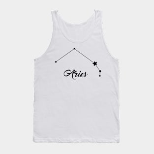 Aries - Black print Tank Top